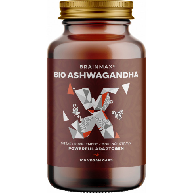 BrainMax Ashwagandha BIO 560 mg 100 rostlinných kapslí